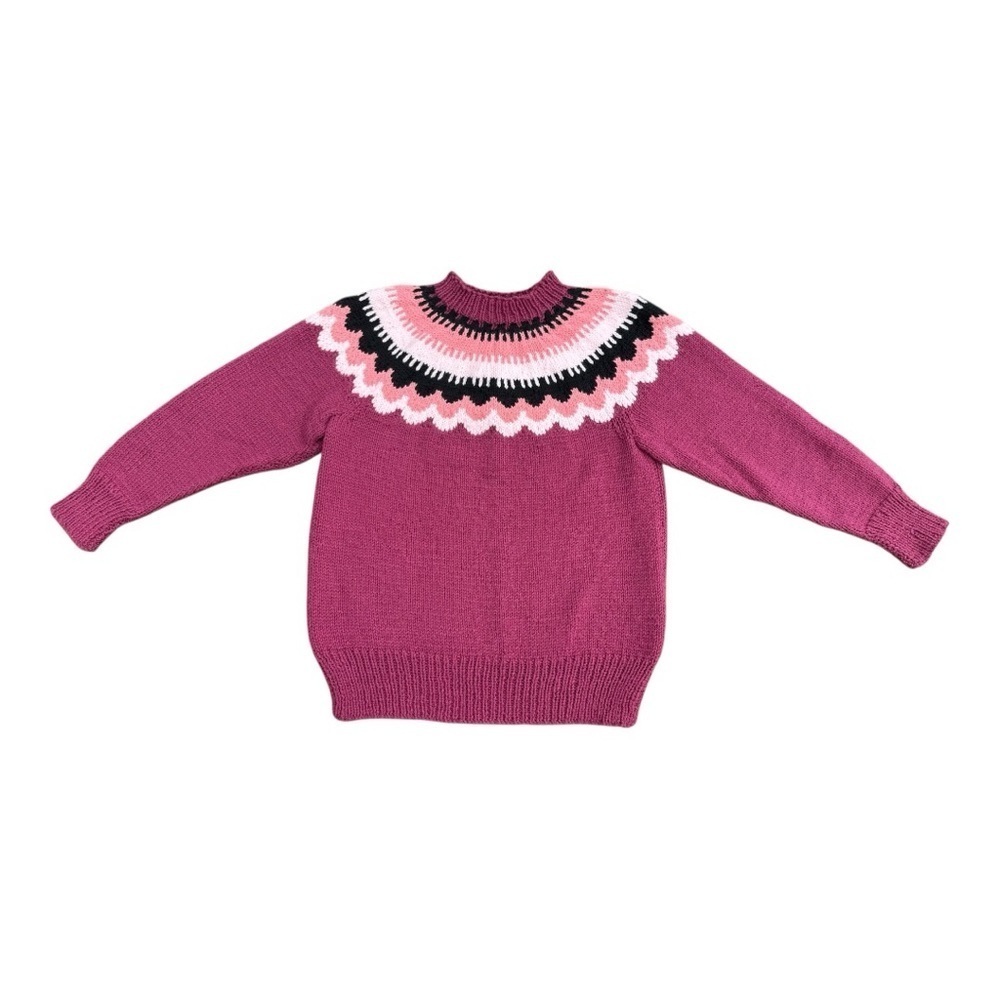 Handmade Fair Isle Sweater - Size Small